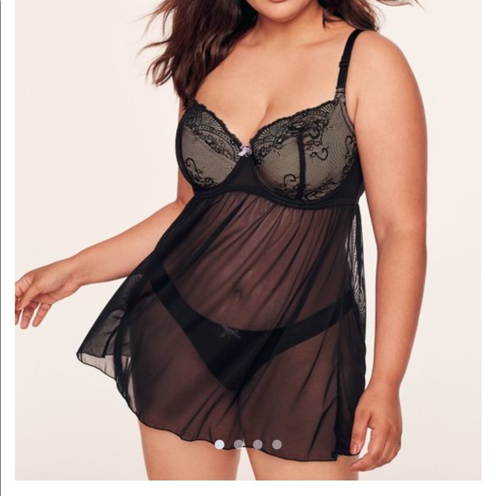 Adore me babydoll dress and thong set.